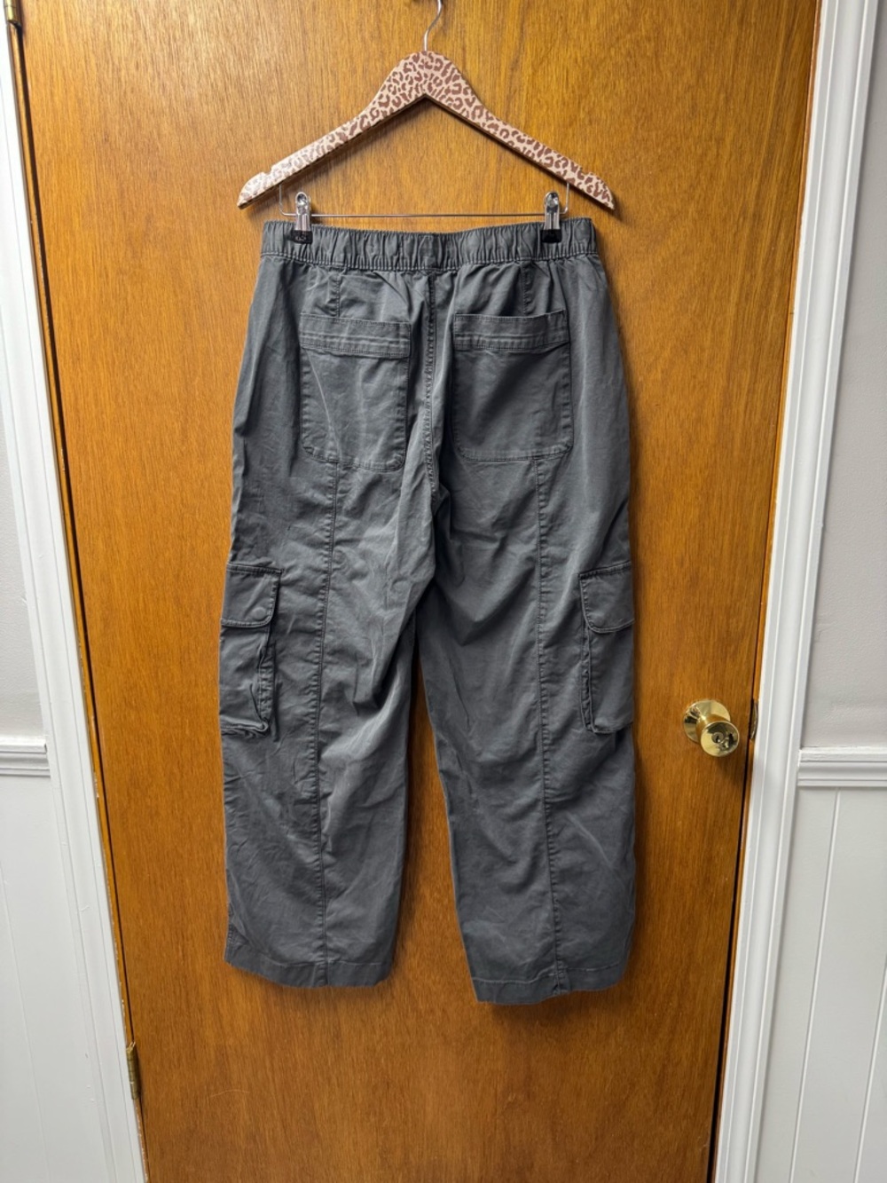 Abercrombie & Fitch Baggy Garment Dyed High Rise Cargo Pants Gray Medium NEW NWT - Picture 13 of 14